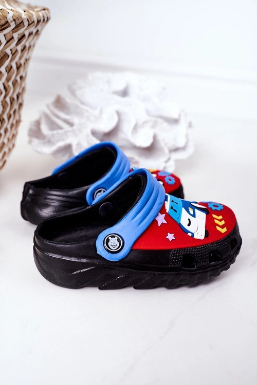 Dziecięce Piankowe Klapki Kroksy Z Samochodem Czarne