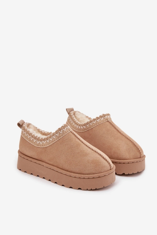 Śniegowce Dziecięce Z Haftem Beżowe Prina