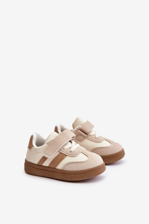 Sneakersy Dziecięce Na Rzep Beżowe Tromella