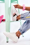 Damskie Buty Sportowe Wiązane Białe Renesme