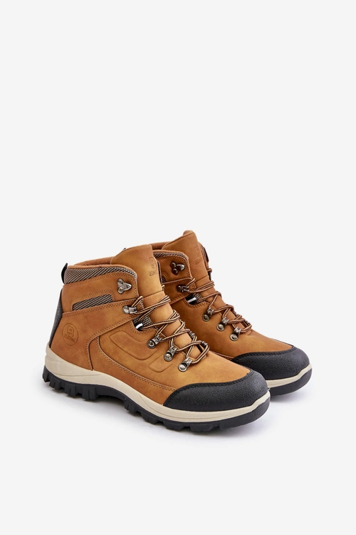 Ocieplane Trapery Buty Trekkingowe Męskie McBraun Camel
