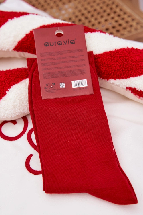 Skarpety Męskie Świąteczne Z Mikołajem Merry Christmas Czerwone