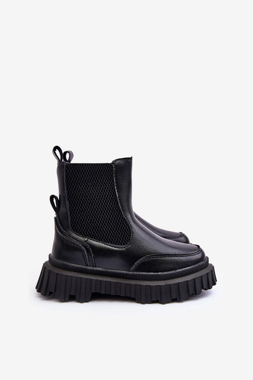 Botki Dziecięce Na Suwak Ocieplane Czarne Jolynn