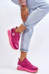 Damskie Zamszowe Buty Sportowe Na Platformie GOE LL2N4002 Fuksja