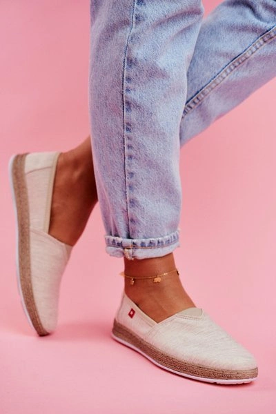 Espadryle Damskie Big Star Slip-on Beżowe FF276026