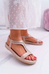 Sandały Damskie Płaskie Różowe S.Barski Emente