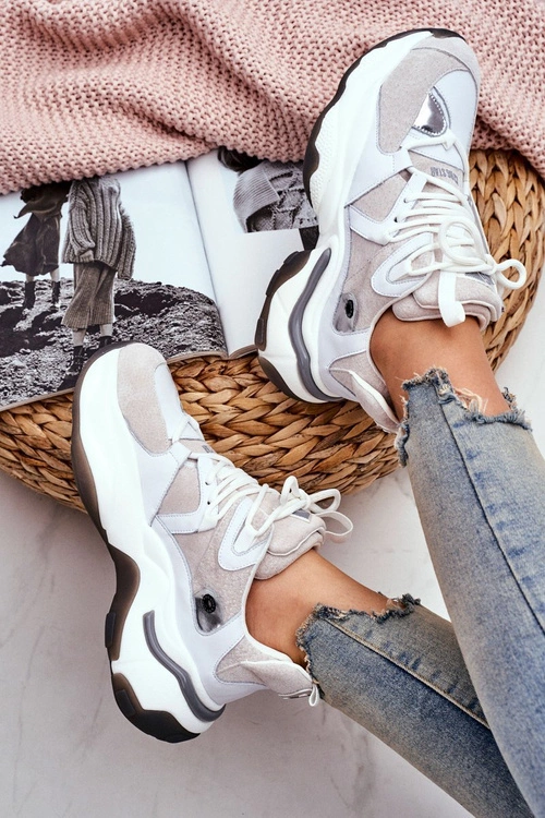 Damskie Sportowe Obuwie Big Star by Daniel Lopez Białe FF274A576