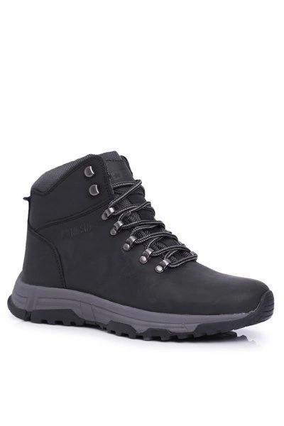Buty Trekkingowe Męskie Skórzane Big Star Czarne EE174201