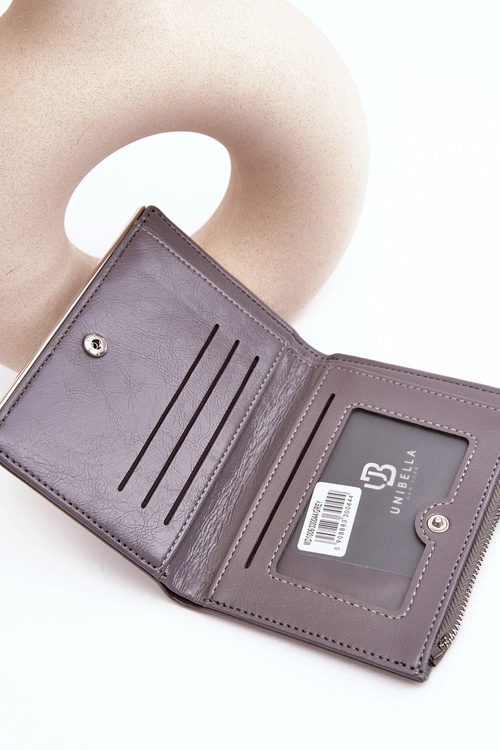 Damski Portfel Z Ekoskóry Szary Cudea