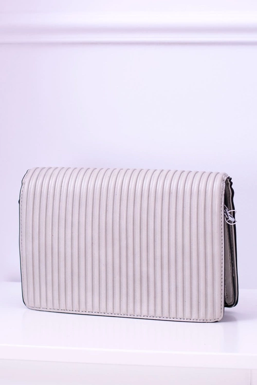 Szara Damska Klasyczna Prążkowana Torebka