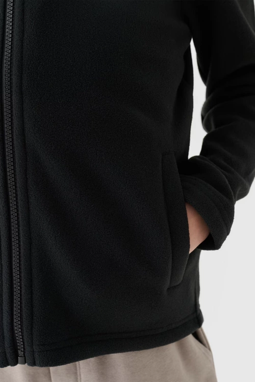 Chłopięcy Polar Ze Stójką 4F 4FJWMM00TFLEM245-20S Czarny