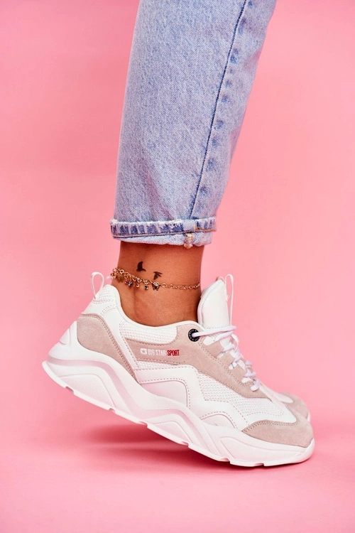 Damskie Sportowe Obuwie Sneakersy Big Star Białe FF274958
