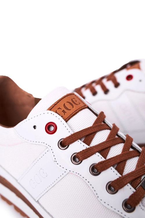 Męskie Sportowe Buty Sneakersy GOE HH1N4054 Białe