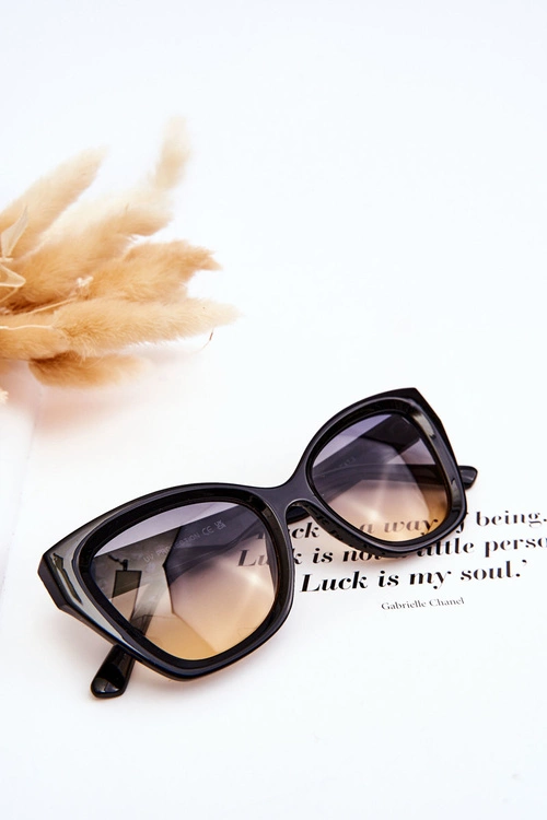 Damskie Okulary Przeciwsłoneczne Z Napisami M2404 Czarne Gradient Niebiesko-Pomarańczowy