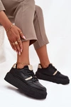Damskie Sneakersy Na Platformie Big Star SS274360 Czarne