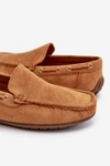 Męskie Zamszowe Wsuwane Mokasyny Camel Rayan