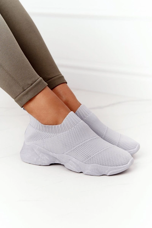 Damskie Sportowe Buty Slip-on Szare Yoga Class