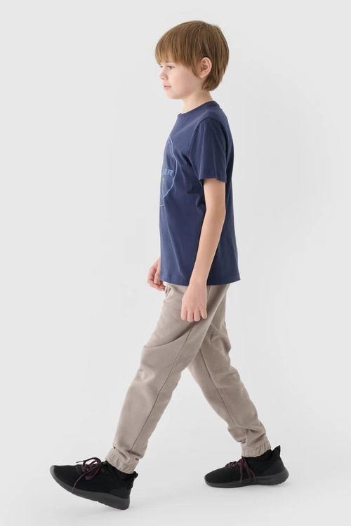 Spodnie Chłopięce Dresowe Joggery 4FJWAW24TTROM760-26S Szare