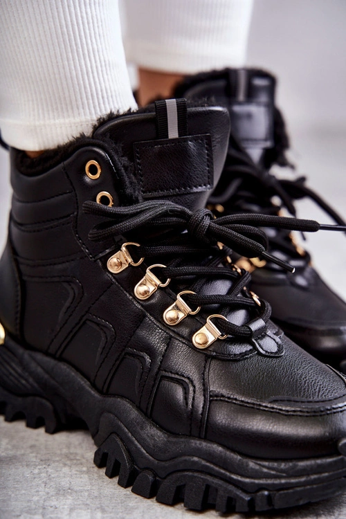 Damskie Ocieplane Trapery Czarne Hareshaw