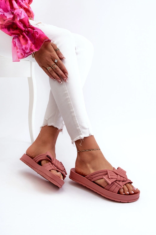 Pachnące Klapki Damskie Na Płaskiej Podeszwie ZAXY LL285097 Brudny Róż