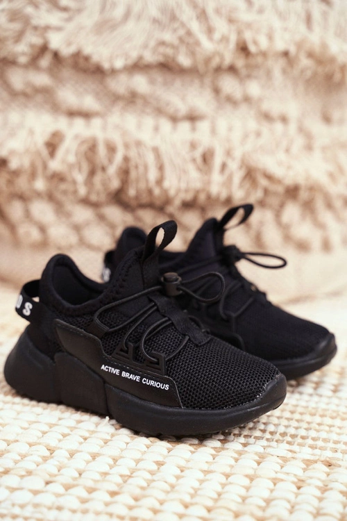 Sportowe Buty Dziecięce Młodzieżowe Czarne ABCKIDS B012210073