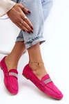 Damskie Mokasyny Z Cyrkoniami Fuksja Ralrika