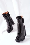 Botki Na Słupku Czarne Lakierowane Arleston