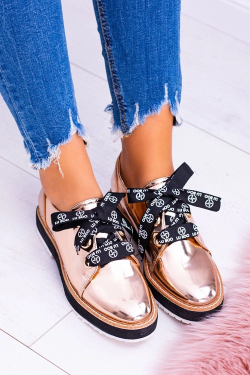 Lu Boo Damskie Półbuty Złoty Róż Moonlight