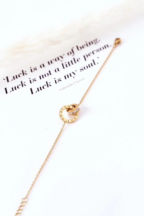 Bransoletka Na Łańcuszku Z Cyrkoniami Złoty