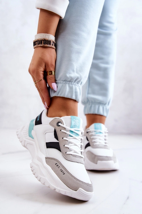 Damskie Buty Sportowe Big Star JJ274A412 Biało-Czarne