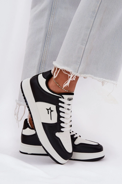 Sneakersy Damskie Big Star RR274A240 HI-POLY SYSTEM Biało-Czarne