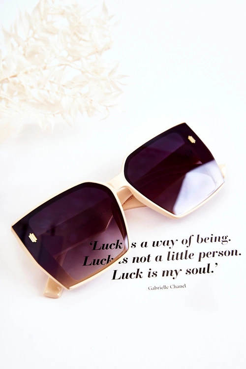 Okulary Przeciwsłoneczne Kwadratowe V110021 Beżowe