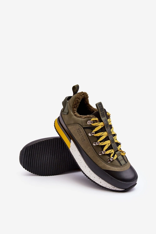 Męskie Buty Sportowe Ocieplane Khaki Big Star MM174109