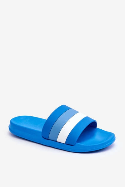 Damskie Klapki W Paski Niebieskie Vision