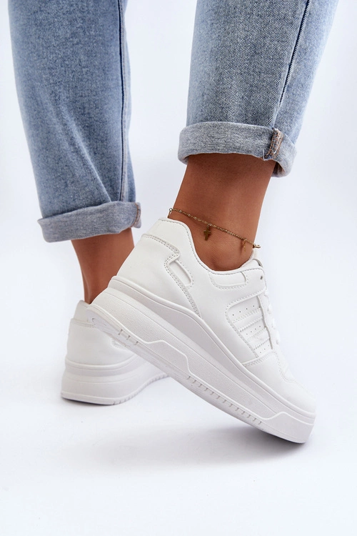 Buty Sportowe Sneakersy Damskie Białe Frutesa