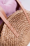 Damska Torebka Pleciona 100% Papier Luna Camel