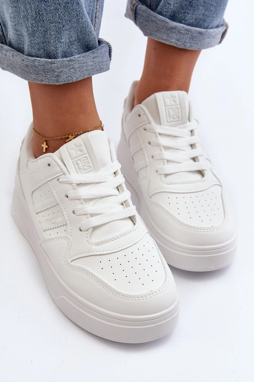 Buty Sportowe Sneakersy Damskie Białe Frutesa