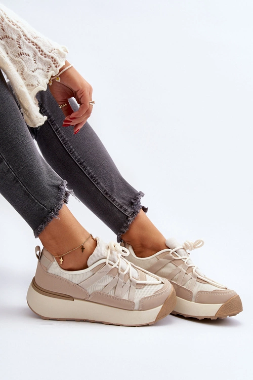 Damskie Buty Sportowe Sneakersy Beżowe Phyrena