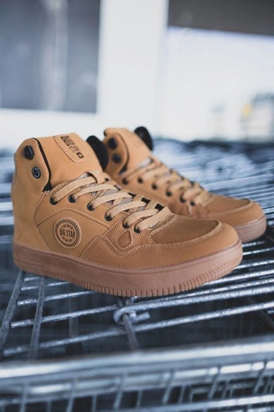 Sportowe Męskie Buty Big Star Wysokie Camel EE174432