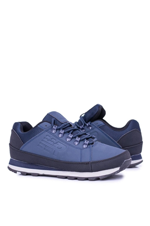 Solidne Męskie Granatowe Buty Trekkingowe Newlans