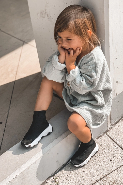 Dziecięce Młodzieżowe Obuwie Sportowe Czarne Callobe