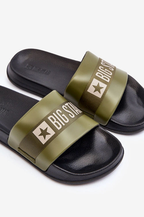 Męskie Klasyczne Klapki Big Star LL174458 Khaki