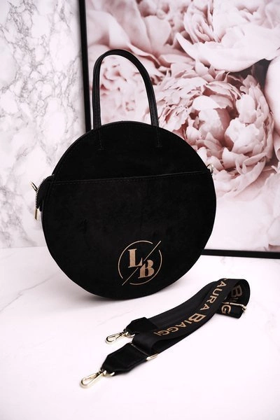 Okrągła Torebka Z Odpinanym Paskiem LAURA BIAGGI Czarna