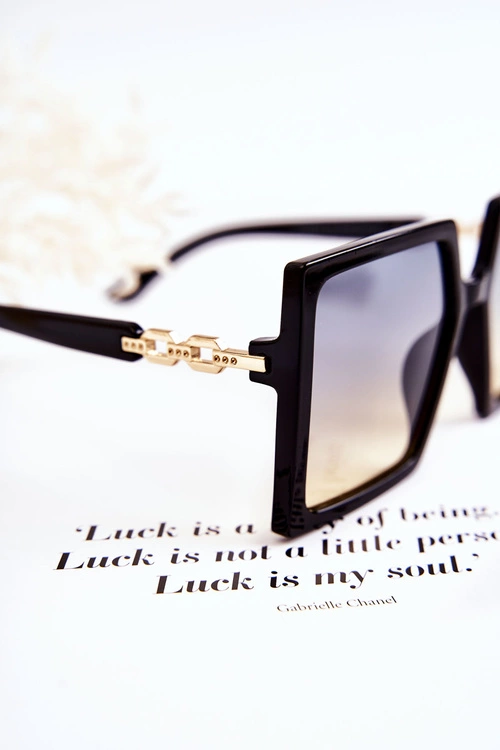 Duże Okulary Przeciwsłoneczne Kwadratowe Ombre V130043 Czarne