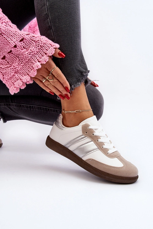 Damskie Niskie Buty Sportowe Sneakersy Białe Cafala