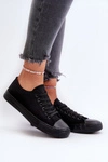 Trampki Damskie Klasyczne Niskie Czarne Caelira