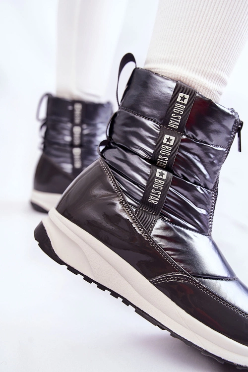 Damskie Śniegowce Big Star KK274391 Ciemnoszare