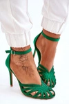 Modne Szpilki Z Dżetami Zielone Jaylen