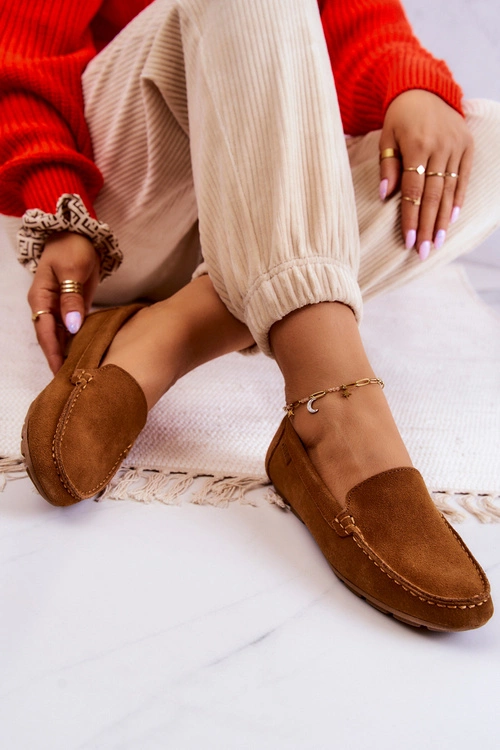 Damskie Zamszowe Mokasyny Big Star JJ274660 Camel