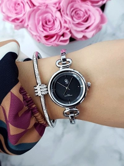 Luxe Damski Zegarek Na Bransolecie Srebrny Mega